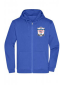 Preview: Sweatjacke "Hansa Fanclub Nordhessen" mit Kapuze & Kangurutasche - royalblau - Brustlogo & gr. Rückenlogo